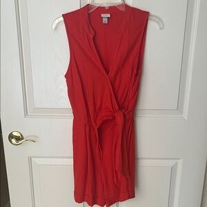 A New Day Red Sleeveless Wrap Romper